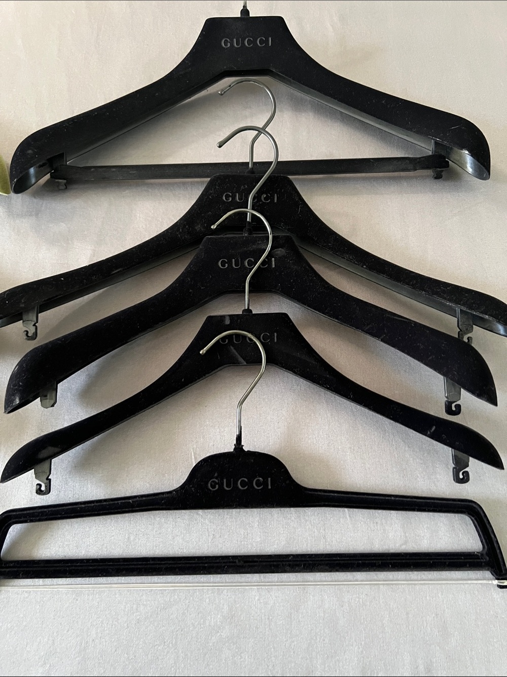 Gucci Velvet Hangers in Lime Green and Black (Set) - Picture 3 of 6